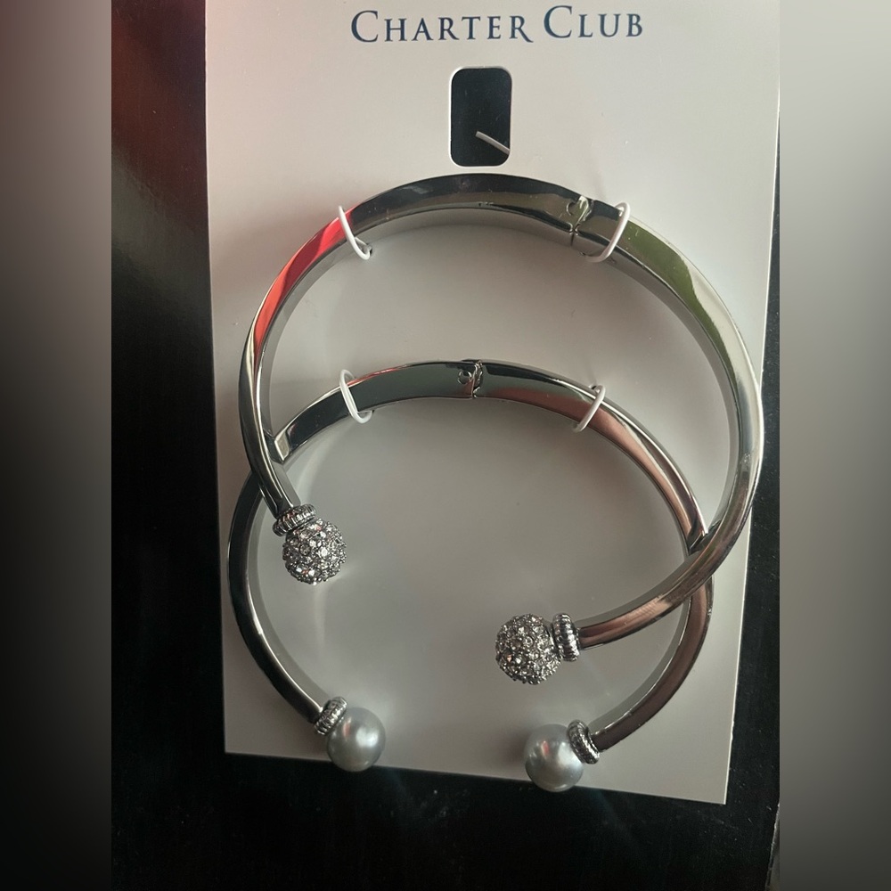 Charter Club Crystal Bangle Bracelet